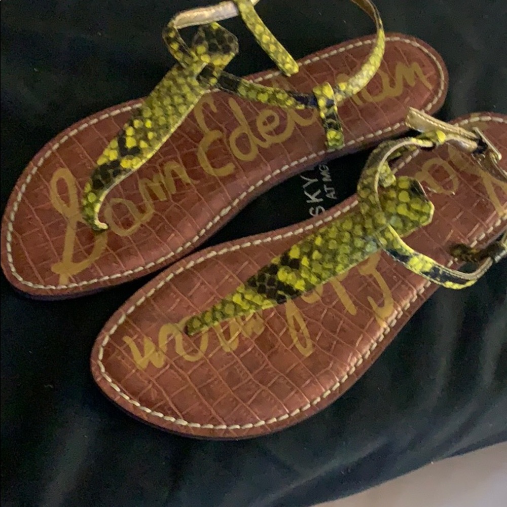 Sam Edelman yellow& black sandal